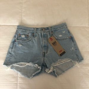 Levi’s 501 high rise jean shorts